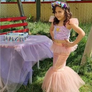 Handmade Mermaid Ariel Mermaid Costume Party Outfit, Birthday Party Dres…